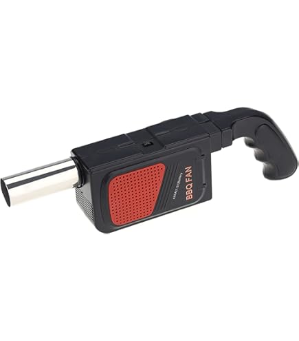 Ventilatore Manuale Per Barbecue Kiuiom - Soffiatore A Manovella Per Griglia, 4 Pezzi Multicolore - Foto 5