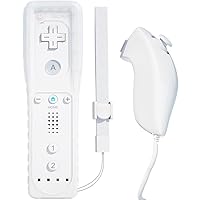 TechKen Wii Controller Remote mit Nunchuck Wii Kontroller mit Nunchuk Wii Fernbedienung Wii Vernbedinung Ersatz Controller fü