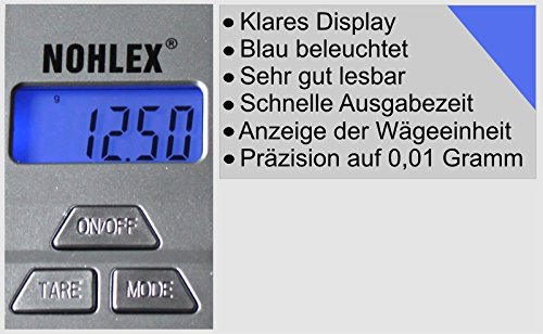 Präzise Digitalwaage Feinwaage inklusive Batterien – Wiegt bis 100g in 0,01g Schritten. Goldwaage, Münzwaage, Taschenwaage - 2