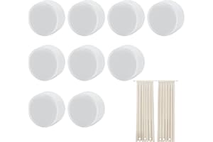 BORISCA 18 PZ Rotondo Magnetico Tenda Pesi, 4 CM Pesi per Tende Doccia Rotondo, Impermeabile Pesi per Tende da Esterno per Doccia, Calamite per Tende da Interno per Doccia Calamite Tovaglia(Bianco)