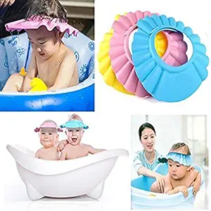 BAWALY Baby Infant Kids Children Toddler Shampoo Bath Shower Cap Wash Hair Ear Shield, Color May Vary