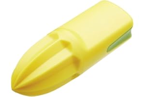 Kitchencraft Healthy Eating 2-in-1 Râpe à Agrumes/Zesteur de Citron Jaune/Vert, Plastique, 4,3 X 4,3 X 12,5 cm