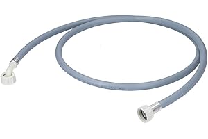 Kenekos - Tubo di alimentazione da 3 m per lavatrice e lavastoviglie | Connettori da 3/4 pollici, 1 dritto, 1 angolato (collegamento domestico) – Tubo universale per acqua fredda