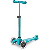 Micro Mini Deluxe Led 3 Tekerlekli Scooter Aqua, 1-5 Yaş, Denge ve Koordinasyon Geliştirici, Işıklı Tekerlekler, Katlanabilir