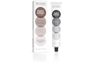 REVLON PROFESSIONAL Nutri Color Filters, Mascarilla de coloración temporal para el pelo, Revive el color del cabello, tono 512 Castaño ceniza perlado, 100 ml