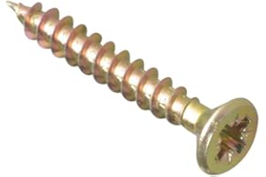 ForgeFix Multi-Purpose Single Thread Screws | 4.0 x 30mm | Zinc Yellow Passivated | Box 200