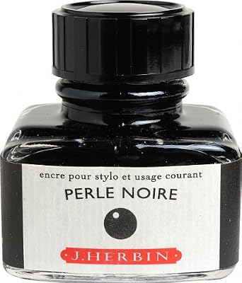 Exacompta Herbin Encre de recharge traditionnelle à stylo en flacon D 30 ml Noir