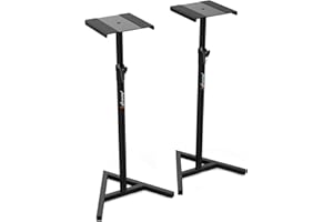 Audibax Neo SM5 - Uchwyty głośnikowe studyjne - 2 sztuki - Uchwyty do monitorów studyjnych - Regulowana wysokość w zakresie od 71 do 119 cm - Wysoka stabilność i bezpieczeństwo - Uniwersalna