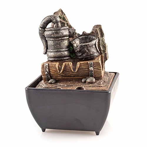 PAJOMA 40209 Zimmerbrunnen Hillside, Kunstharz, Höhe 17,5 cm