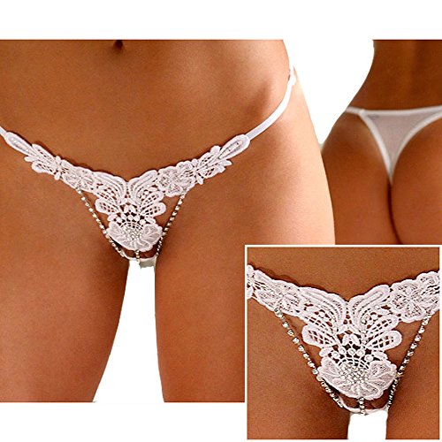Preisvergleich Produktbild Damen Weiße Spitze-G String Tranca Thong panty