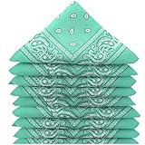 Algodon fino, micro-aireado KARL LOVEN Lote de 20 bandanas 100% Algodon Paisley Panuelo Cabeza Cuello Bufanda (Juego de 20, Azul de Laurentian)