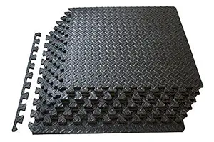 Flexnest Cushion Pro 12mm Thick Gym Tiles Puzzle Exercise Mat With Eva Foam, Protective Flooring Mats
