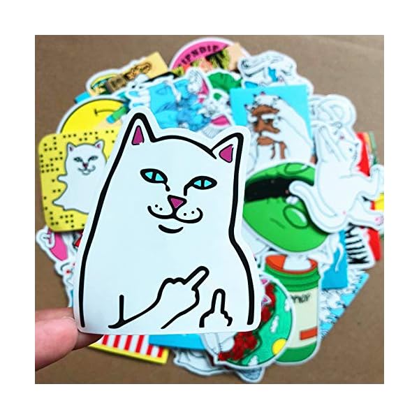 Sanmatic 100 Pcs Sticker Pack,Unique Cool Stickers Laptop Notebook Guitar Skateboard Travel Stickers Waterproof – Bild 3