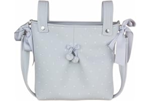 Bolso para Silla de Paseo - Talega para silla de Paseo Rosy Fuentes- Incluye Asa larga para el hombro, bolsillos interiores y Lazos - Limpieza Sencilla 0-gris