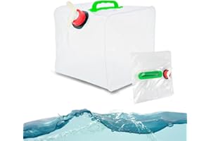 DTYGUIXE Bidón de Agua Plegable de 10 Litros Garrafa Plegable para Camping Bidón para Agua Potable de Plástico Alimentario con Grifo y Asa para Actividades al Aire Libre