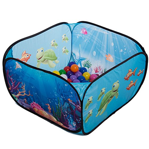 Mini pop up Unterwasserwelt Babypool Bällebad Bällepool + 100 bunte Bälle