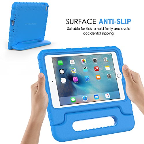 MoKo Hülle für iPad Mini 4 – Superleicht EVA Stoßfest Kinderfreundlich Kinder Schutzhülle mit umwandelbarer Handgriff Handle und Standfunktion für Apple iPad Mini 4 7.9 Zoll 2015 Genaration Tablet, Blau - 8