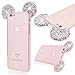 Price comparison product image GrandEver Soft Bumper Case for iPhone 6 iphone 6S Silicone TPU Back Cover, iPhone 6 Transparent Clear Cover Design, iPhone 6S Rhinestone 3D Diamond Bling Sparkle Shiny Pattern, Apple Cell Phone Accessory with Hand Strap Kits Scratch-Proof Protective Shell for iPhone 6/iPhone 6S (4.7") --- Silver
