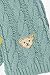 Steiff Baby Girls Schal Strick 100 cm Hooded Long Sleeve Scarf, Green (aquifer Green 5176), One Size (Manufacturer size: I)