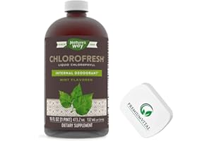 PremiumVital, Nature's Way, Chlorofresh Liquid Chlorophyll, Minz-Aroma, 473,2ml, mit praktischer Pillendose, Laborgeprüft, Glutenfrei, Sojafrei, Vegetarisch