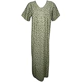 Indiatrendzs Womens Clara Cotton Nightgown Nightwear Paisley Printed Maxi Nighty (Chest 42)