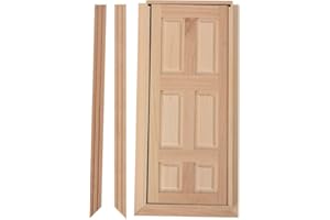 DAUERHAFT 1:12 domek dla lalek meble model drzwi, miniaturowe meble niemalowane drewniane drzwi dla lalek DIY meble akcesoria