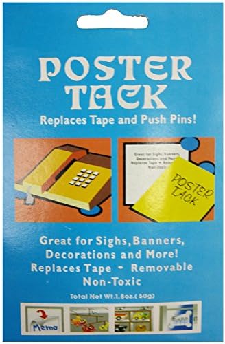White Tack, Reusable Removable Non-toxic Adhesive Handy, Yanyi Brand Poster Tack, Sticky Putty (50g White)