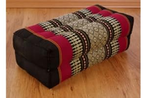 livasia | Coussin de Méditation en Kapok | Bolster de Yoga | 33 x 19 x 12 cm | Coussin de Soutien Rectangulaire | Asanas