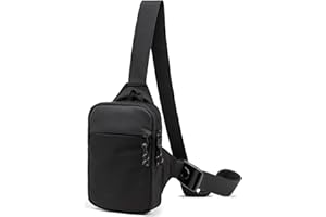 ANPTER Bandoleras Hombre,Bolsa Pecho Hombre Pequeña,Bolsa Bandolera Mini Impermeable Casual Sling Bag Mochila Crossbody Bag de Viaje Trabajo Correr,Ciclismo