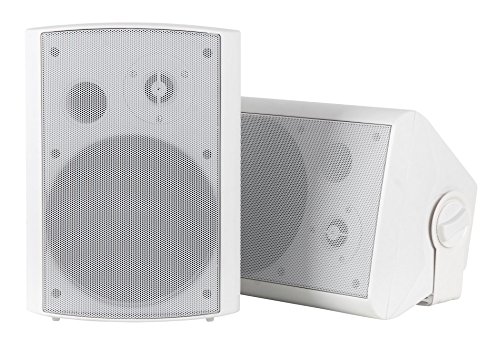 Pronomic USP-540 WH Paar HiFi Wandlautsprecher (2-Wege Boxen, Indoor/Outdoor, 5,25