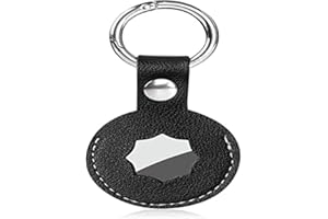 1 Pieza Llavero Airtag, YLSCI Funda Protectora de Cuero PU para Apple AirTag, Llavero Airtags, Colgante Airtag Compatible con AirTags, Funda Airtag