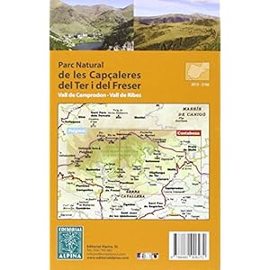 Parc Natural de les Capçaleres del Ter i del Freser. 2 mapas. Mapa excursionista. Escala 1:25.000. Editorial Alpina.