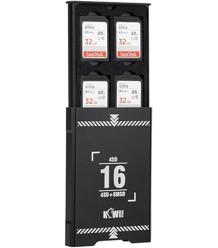Kiorafoto Custodia per schede di memoria a 36 scomparti impermeabile per 21 x SD SDXC SDHC/NS/PSV Vita + 15x Micro SD/TF - con etichetta di carta