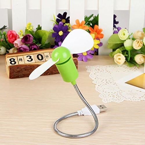 Nalmatoionme New Flexible mini Desktop Power Cooling PC usb fan (Green color)