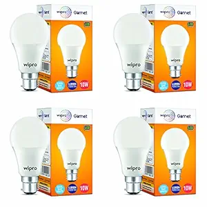 wipro 10 Watt B22 LED Bulb (Cool Day White) - Pack of 4