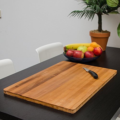Schneidebrett 49x34cm Bambusbrett Bambus Massiv Holz Schneidbrett Tranchierbrett - 2