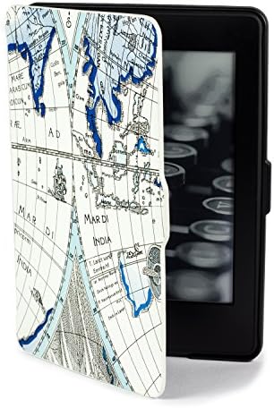 B00K Kindle Paperwhite 2015 Case - Thin &amp; Light Paperwhite Cover for Paperwhite 2015 &amp; All earlier Generations (White-Blue)