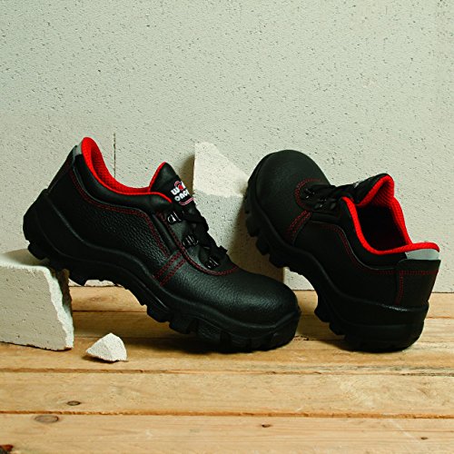 Work Concept Damen Sicherheitsschuh S3 mit rutschhemmender Profilsohle, Farbe:schwarz/rot;Größe:39 - 3