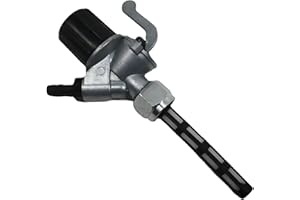 AMAZLEER Benzinhahn Schräg für Simson S51, S50, S53, S70, S83, SR1, SR2, MZ ETZ TS ES 125, 150, 250, 251, Kraftstoffhahn mit Wassersack und Filter, Zinklegierung (Benzinhahn Schräg)