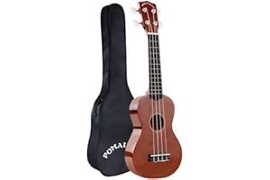 POMAIKAI Ukulele Soprano Set con Borsa, Uke Hawaii, Ukulele da 21 Pollici per Principianti, Adulti e Bambini (marrone)
