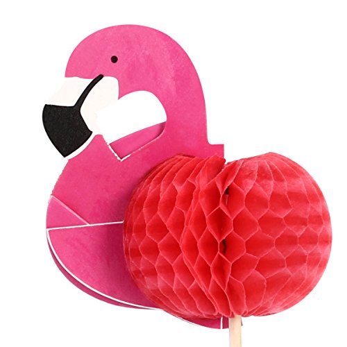 OUNONA 20 Stück Flamingo Cupcake Topper Deko Picker - 3