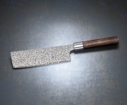 TokioKitchenWare Handgeschmiedetes Marken-Damast-Hackmesser mit 17-cm-Klinge - 5
