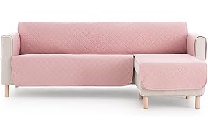 Lanovenanube - Funda Chaise Longue Acolchado Mallorca - Práctica Reversible 280 cm - Color Rosa