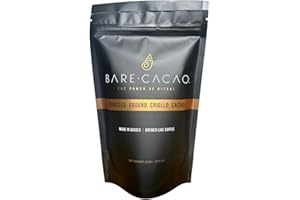 BARE CACAO FEEL GOOD NATURALLY Bare Cacao New Organic Coffee Alternative Drink, Low Calorie, Caffeine and Gluten Free Beverage, Suitable for Vegan and Diabetic, High in Antioxidants, Magnesium, Zinc Iron, Copper and Potassium 225g