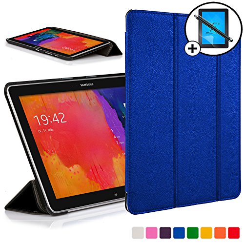 ForeFront Cases® Neue Leder Hülle / Tasche / Case / Cover für Samsung Galaxy Tab PRO 10.1 T520 - Rundum-Geräteschutz und intelligente Auto-Sleep-Wake-Funktion mit 3-JAHRES-GARANTIE VON FOREFRONT CASES - inkl. Eingabestift und Displayschutz