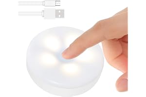 Mini Touch Light, RTSU Rechargeable Battery Operated Closet Lights Wardrobe Lights, Magnetic Stick-on Anywhere LED Night Ligh