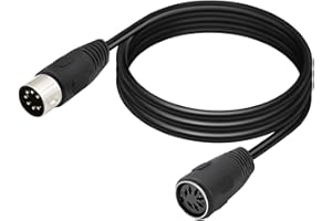 HTGuoji Cable DIN de 7 pines, 7 pines DIN macho a hembra, cable de audio para sistemas Bang & Olufsen, Naim, Quad estéreo (1,5 metros)