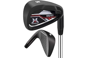 MAZEL Fer de golf individuel pour homme | Fer unique pour club de golf | Ensemble de fers de golf 1-2-3-4-5-6-7-8-9-PW-SW | Cale de golf avec tige en acier pour golfeurs droitiers