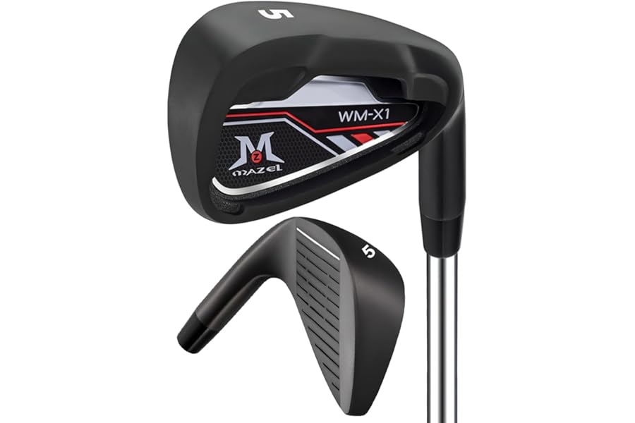 MAZEL Golf Iron for Men 1,2,3,4,5,6,7,8,9, P, S, Right Hand Single Golf Club Iron CNC Milled Face, Precise Direction Control