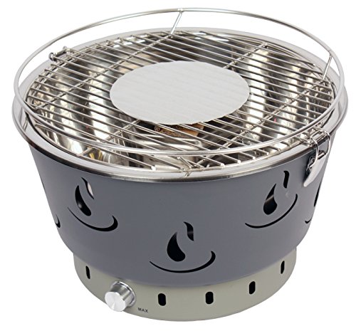 Preisvergleich Produktbild BBQ Grill Holzkohlegrill Heissluft Rauchfrei Aktivbelüftung Rundgrill Camping Outdoor Zelten Garten